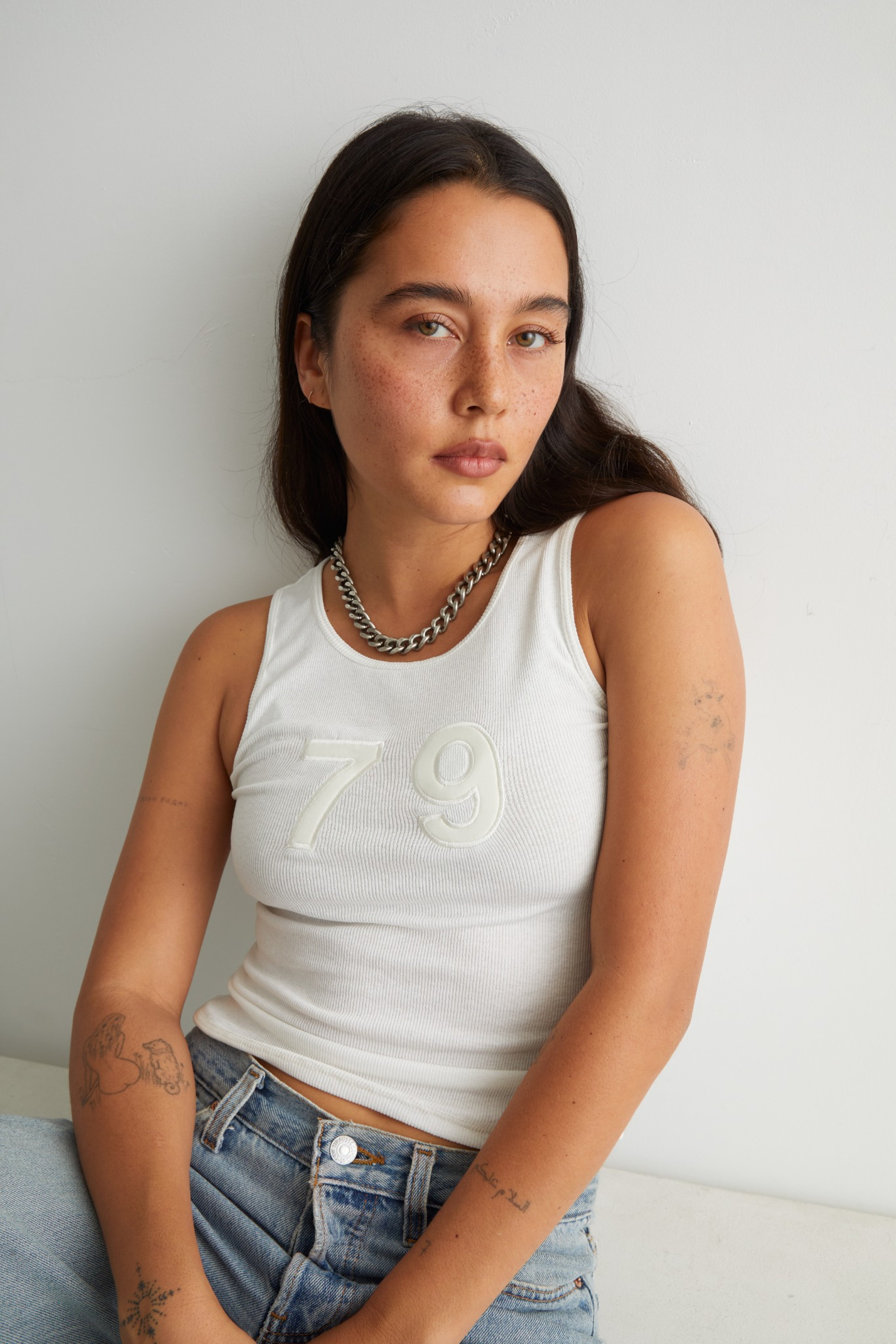 Appliqué Number Tank Top