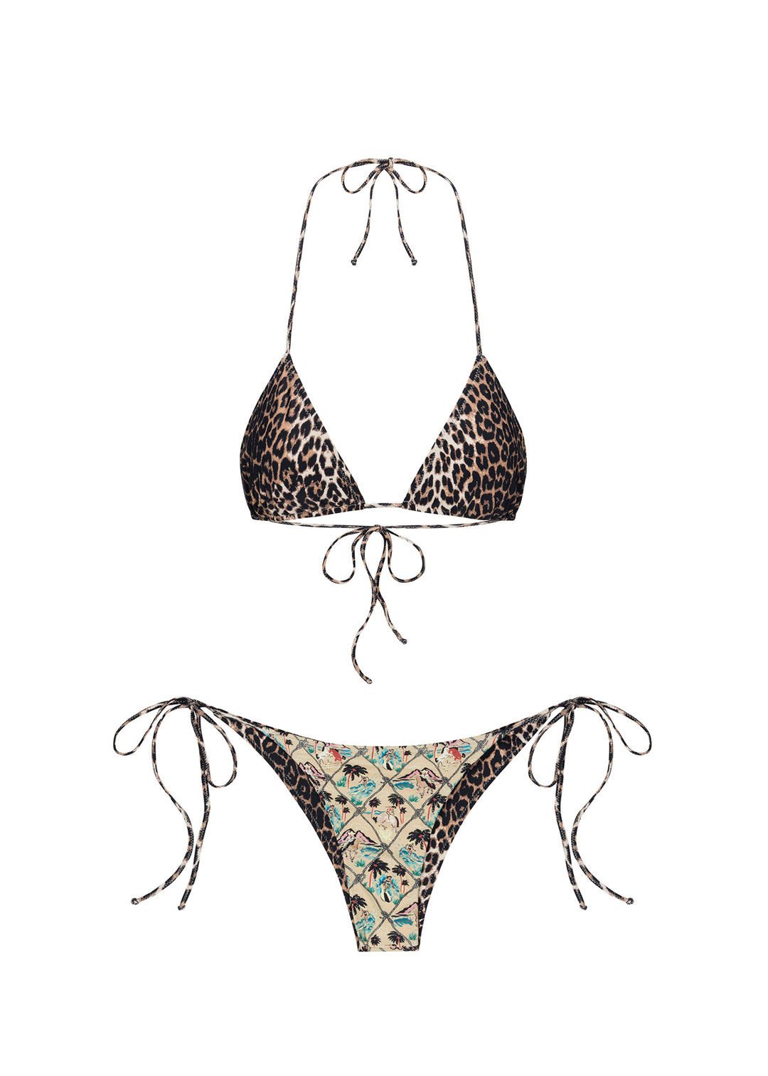 Tamara Reversible Top - Leopard / West Coast Toile – Bāben