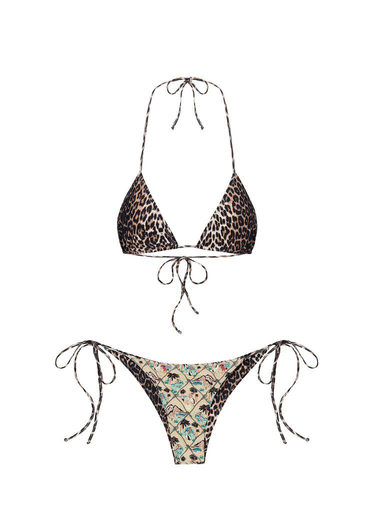 Tamara Reversible Top - Leopard / West Coast Toile – Bāben