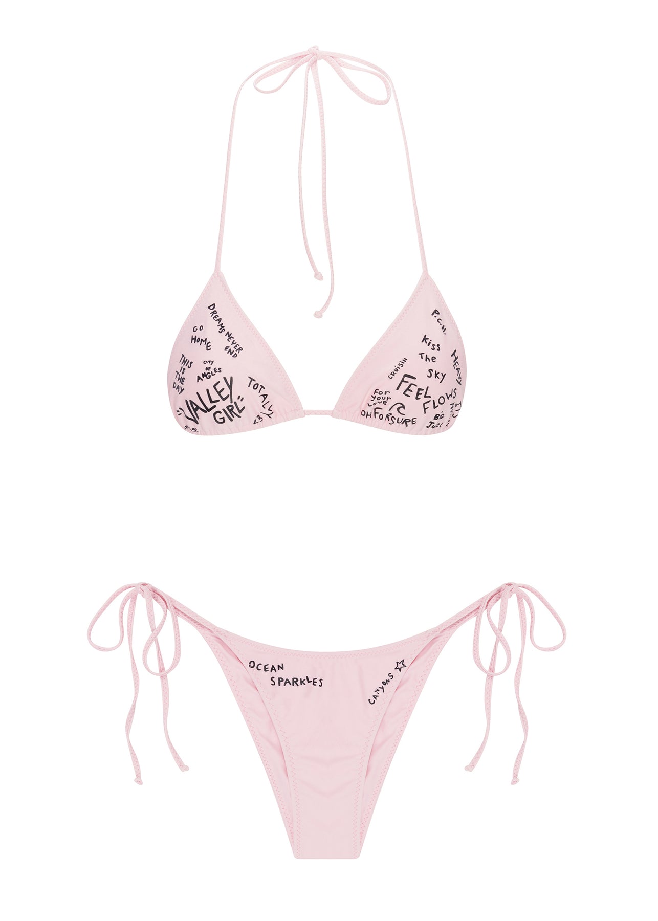 Valley Girl Bikini Top - Pink – Bāben
